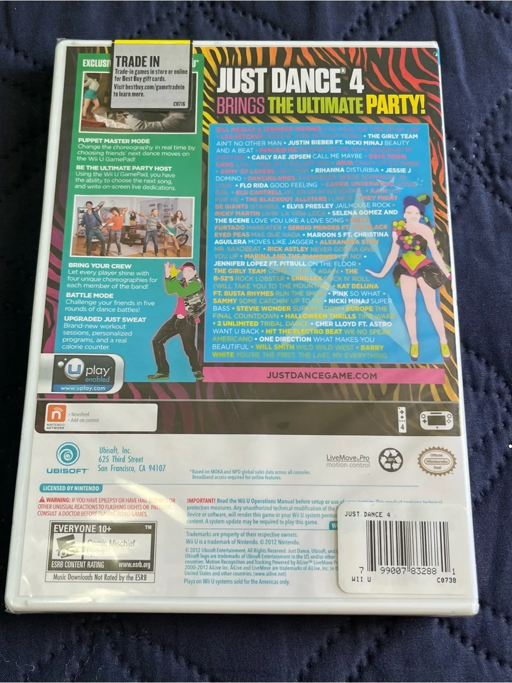 Just Dance 4 Wii U 2012 Video Game - New & Sealed